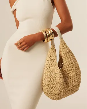 JASMINE SHOULDER BAG - NATURAL RAFFIA