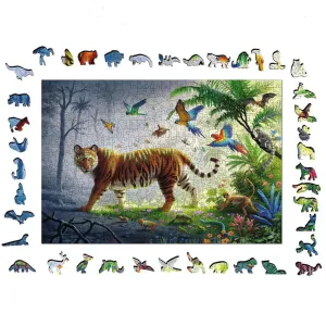 Jungle Tiger Wooden 500 pc Puzzle