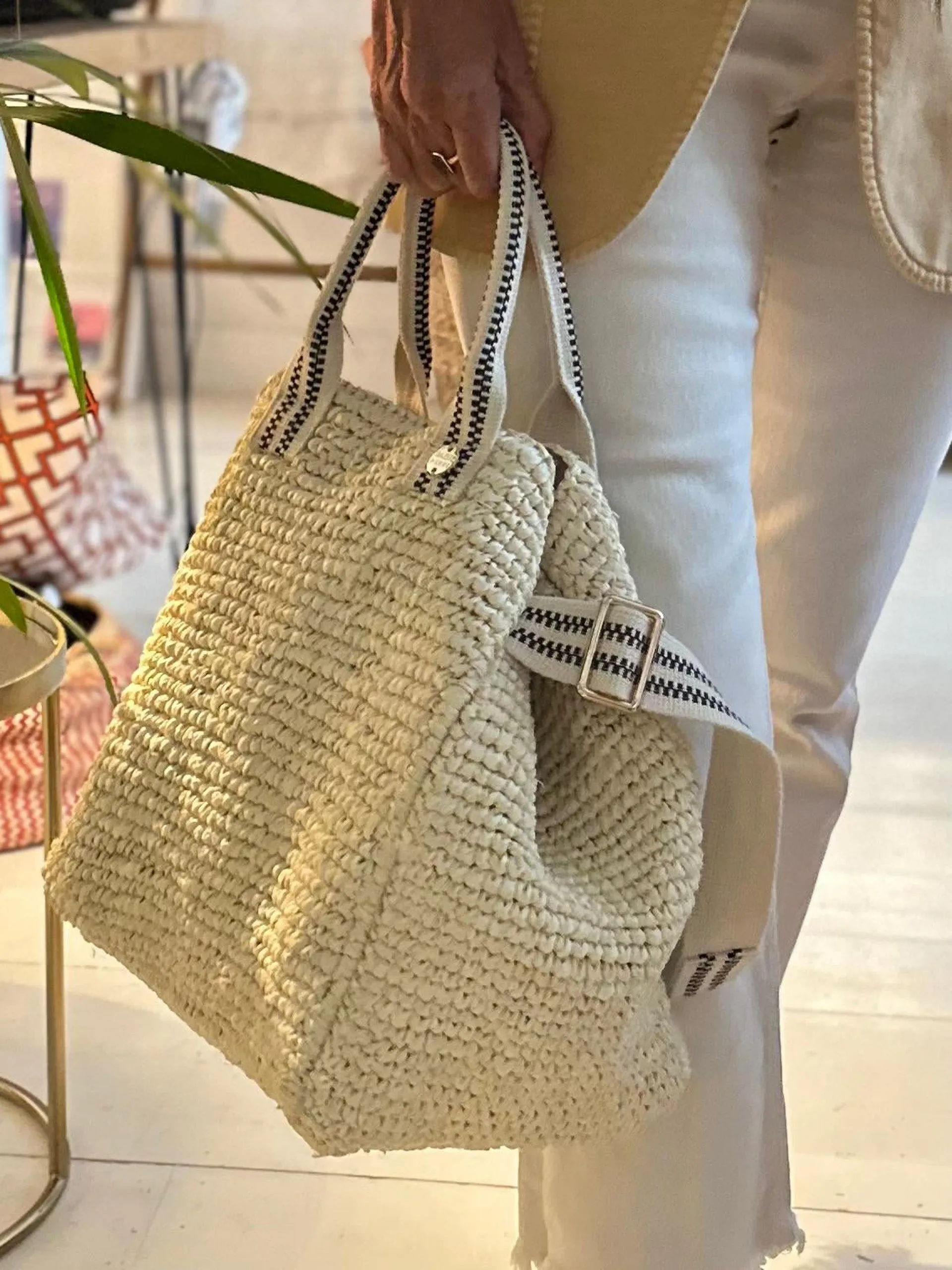 Kaba raffia tote bag