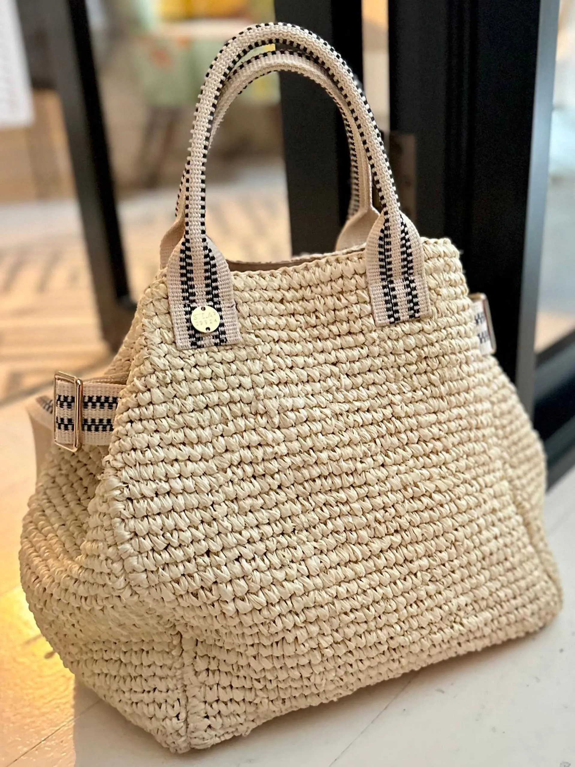 Kaba raffia tote bag