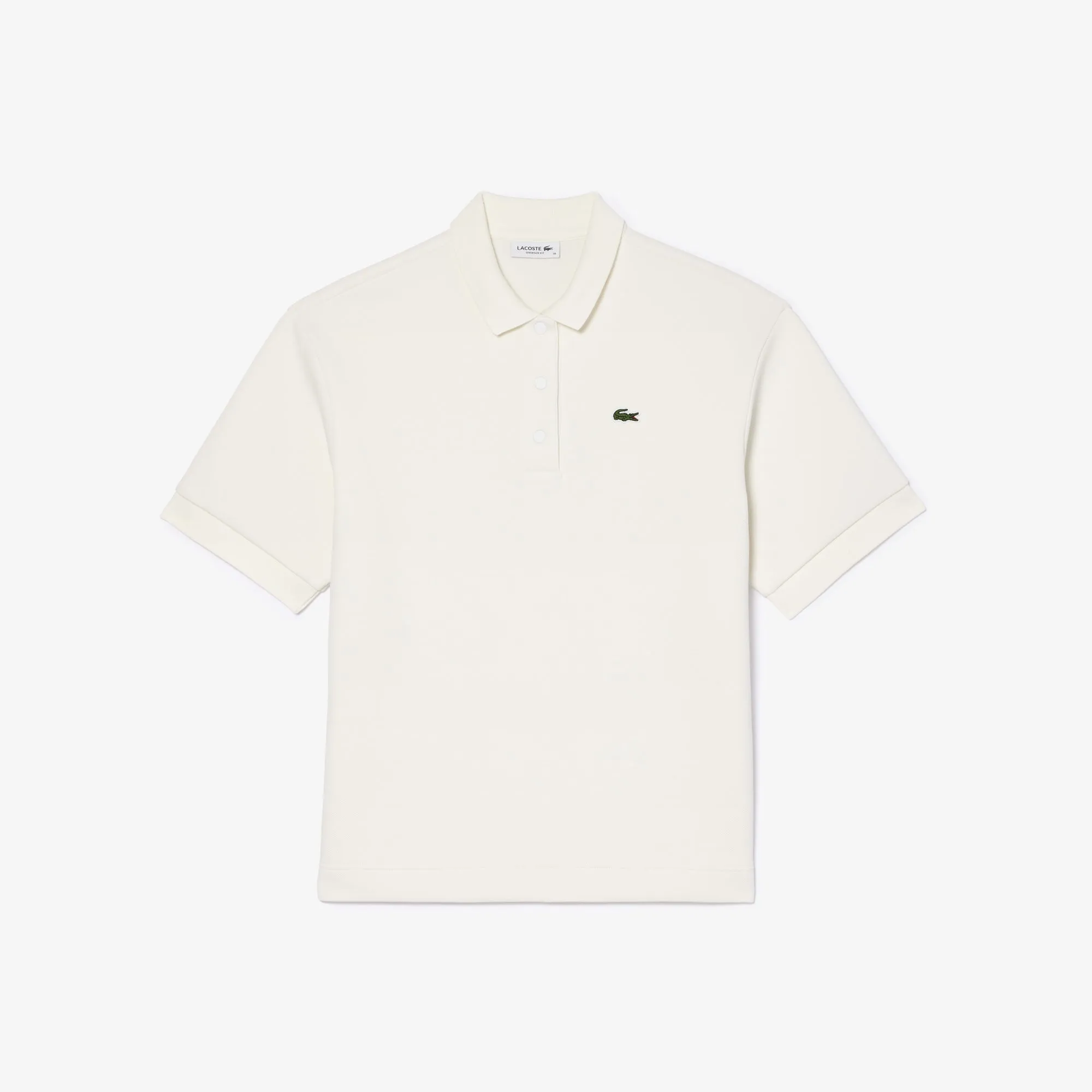 Lacoste Double Sided Cotton Pique Oversized Polo Shirt