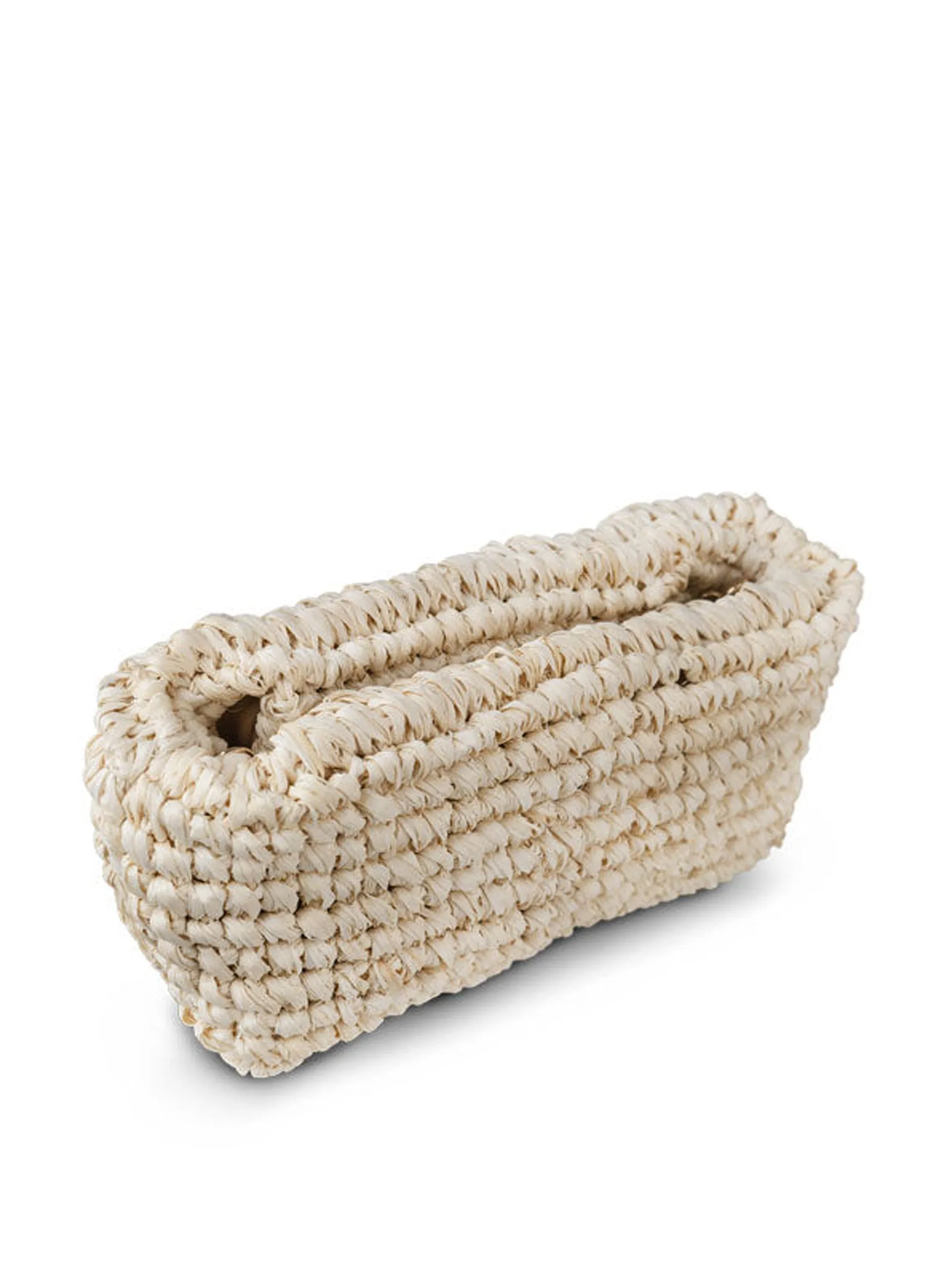 Lilis small raffia frame clutch bag