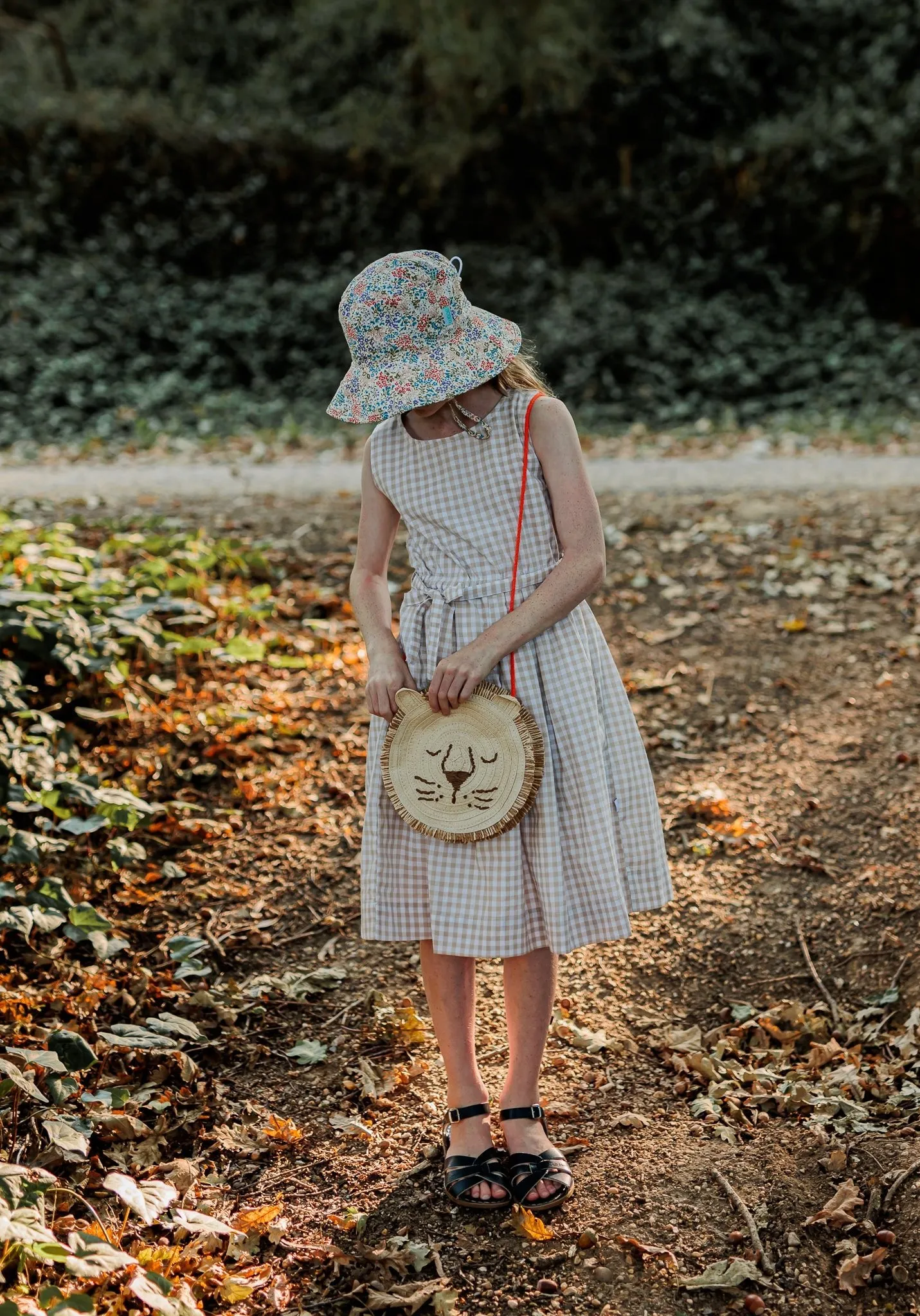 Lion Straw Bag