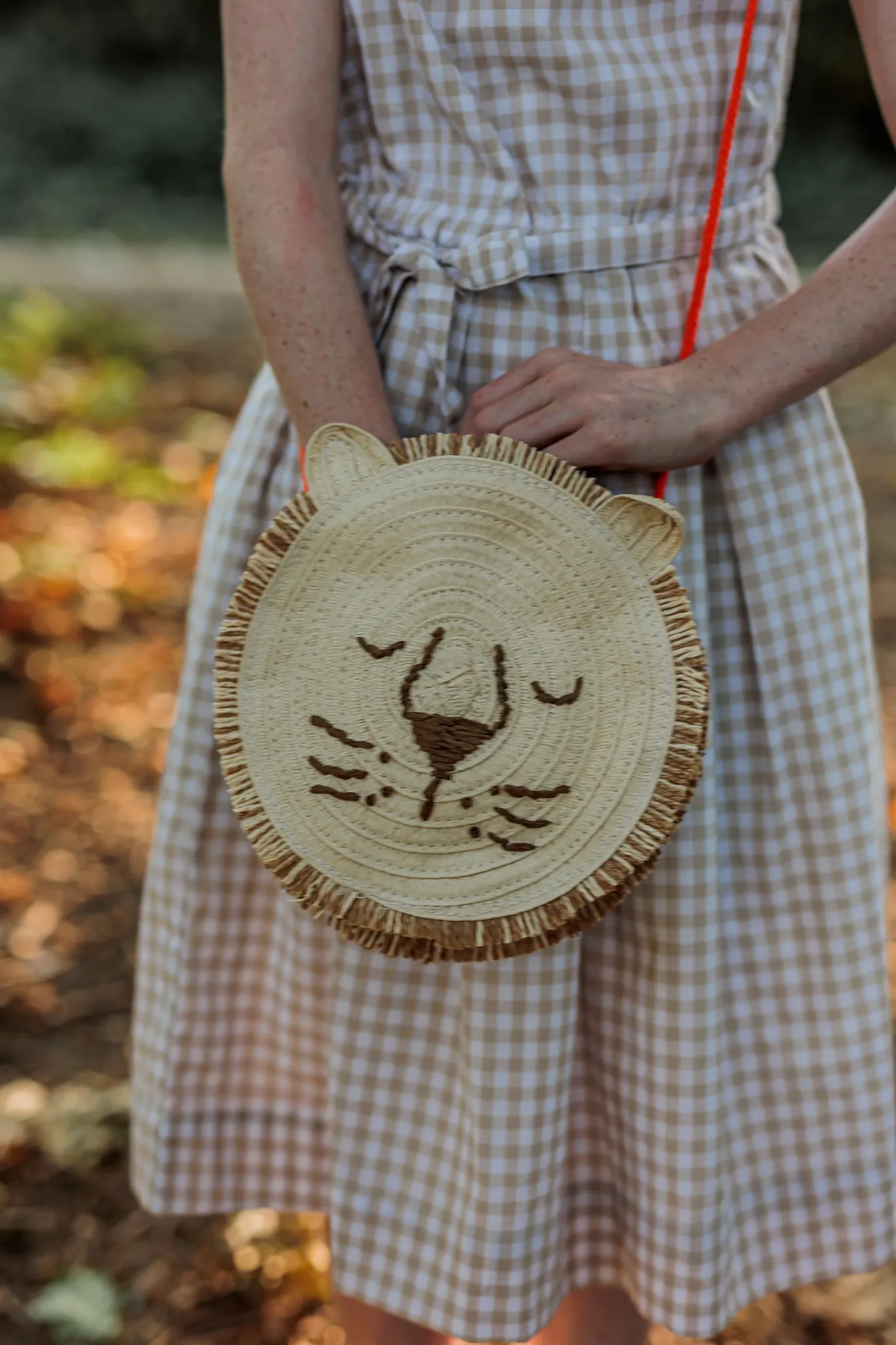 Lion Straw Bag