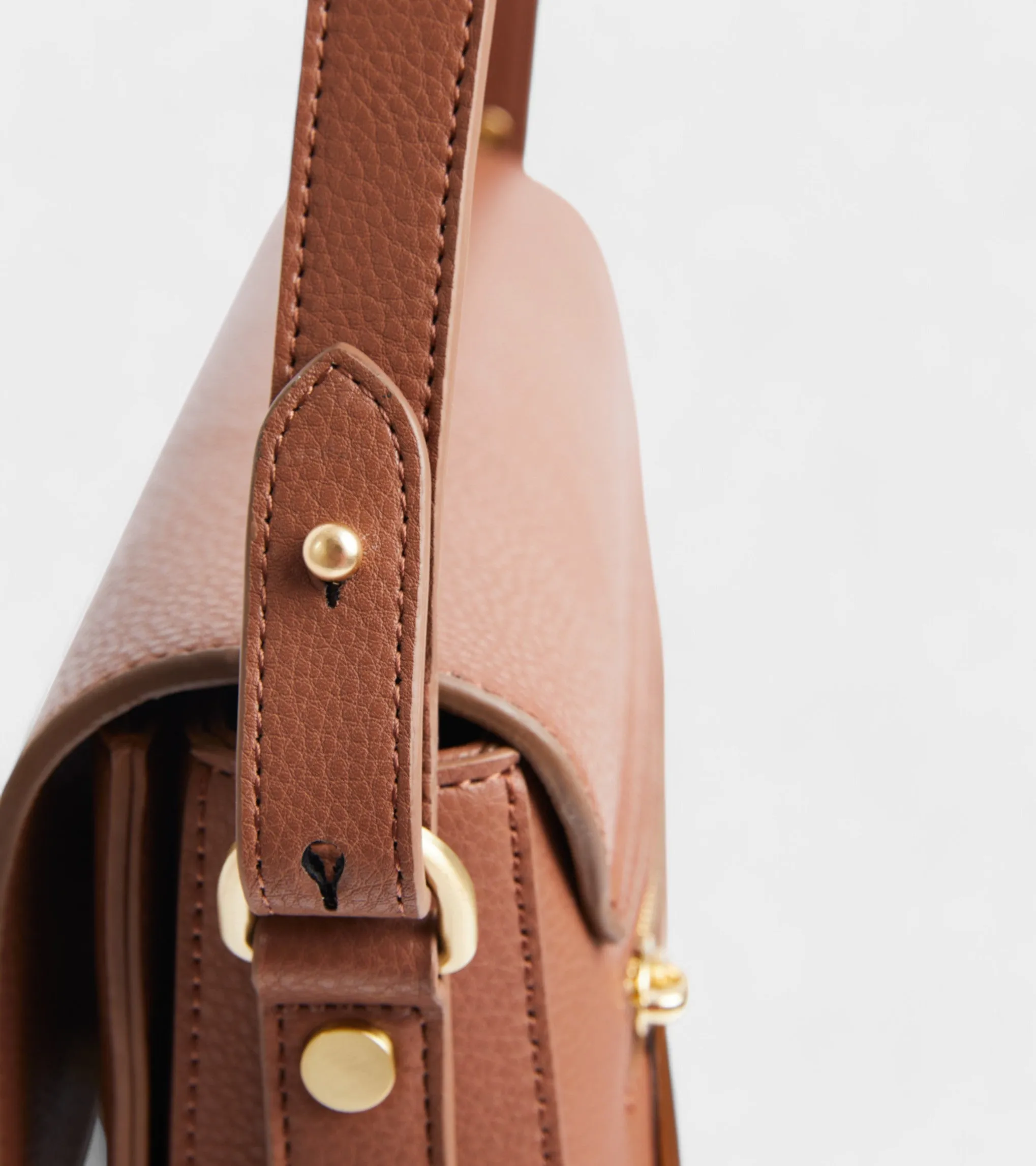 Margot Vegan Bio-Based Bamboo Leather Crossbody in Brown