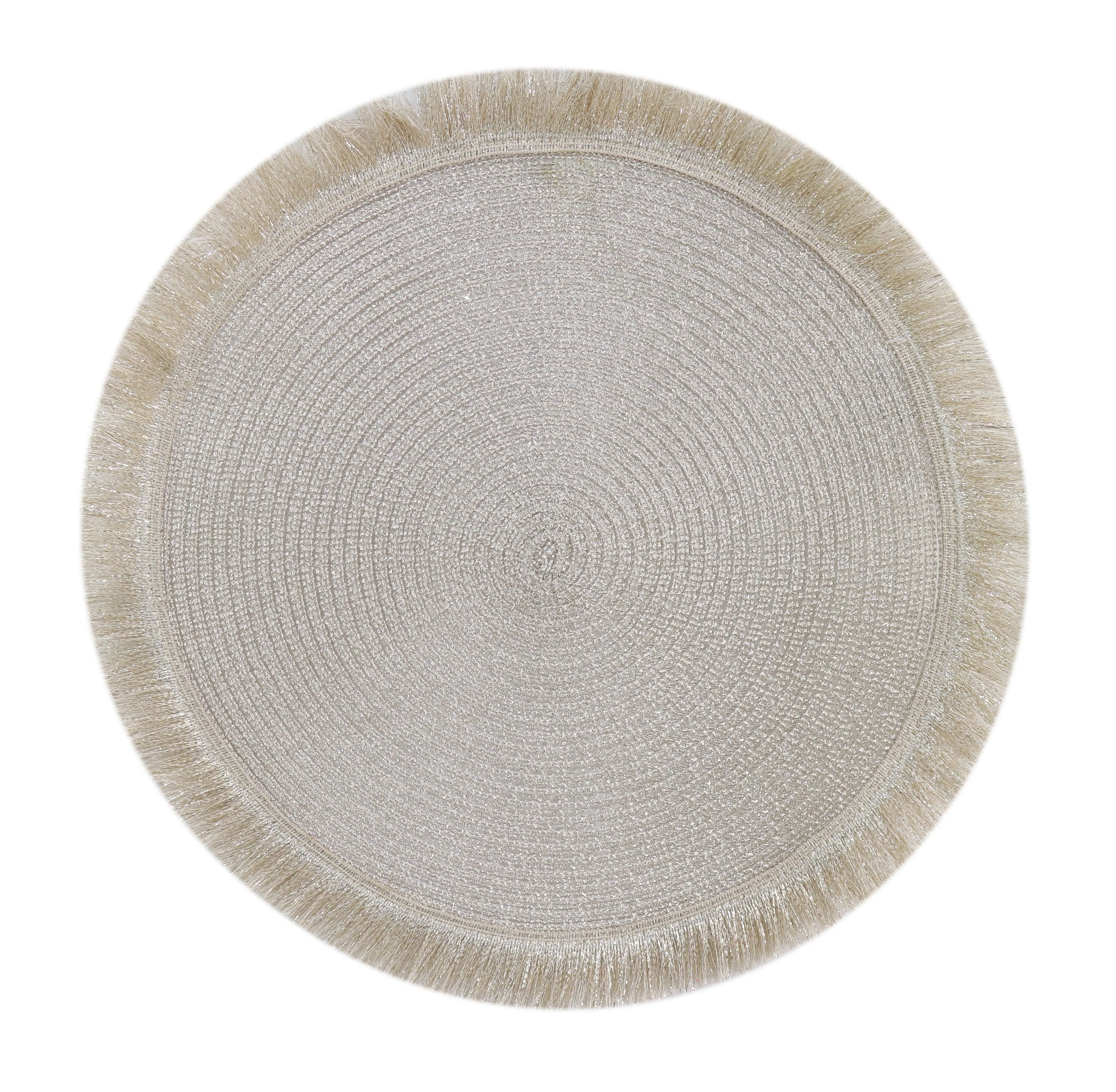 Metallic Fringed Edge Placemat (38cm)