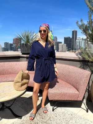 MIA MINI DRESS - NAVY