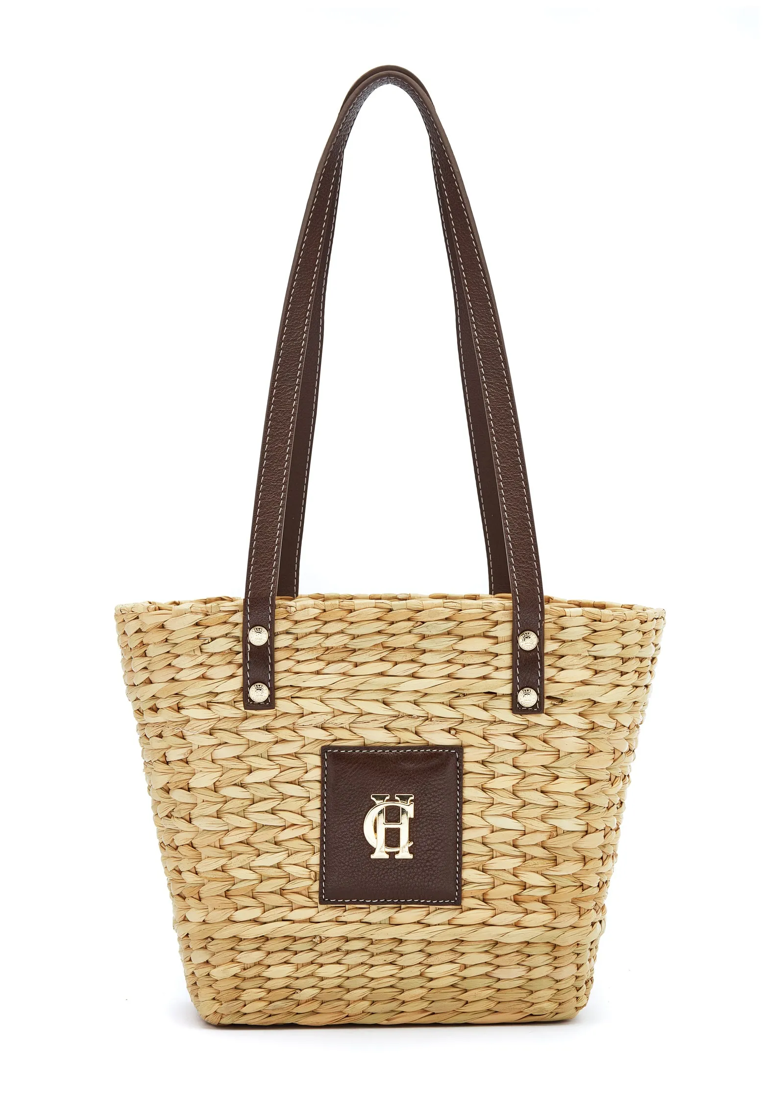 Mini Paloma Straw Tote (Chocolate)