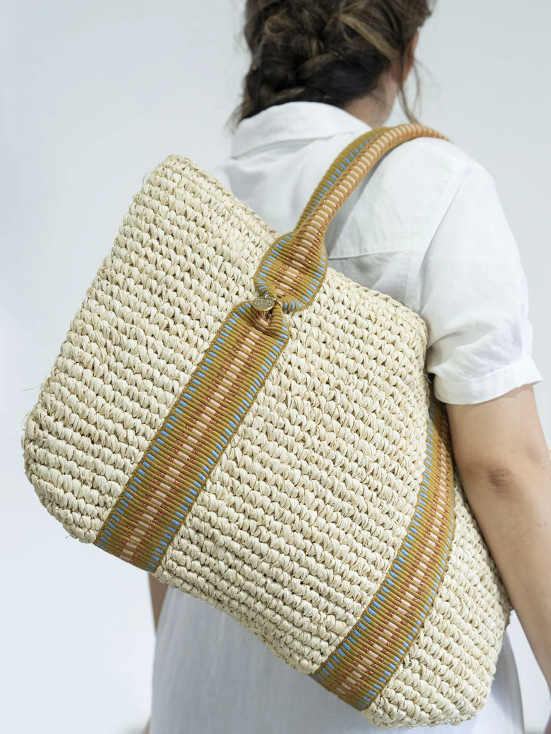 Misool raffia tote bag