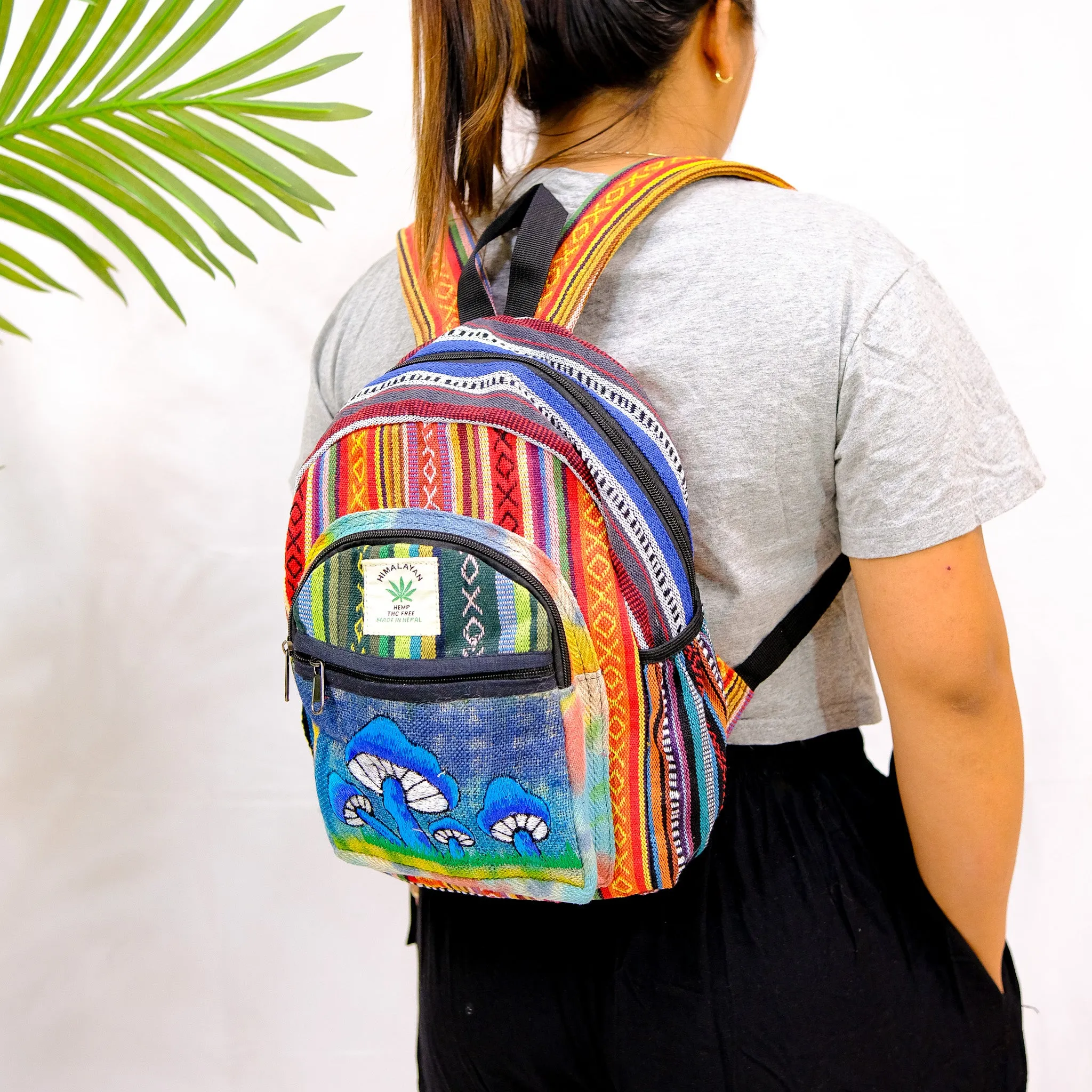 Nature Inspired Hemp Medium Size Back Pack