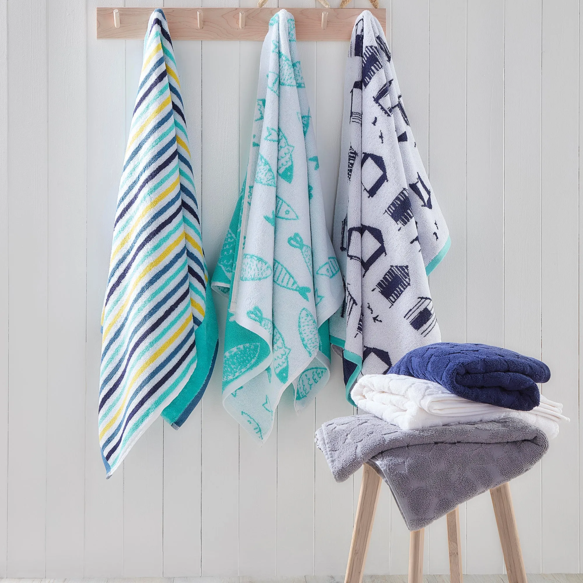 Nautical Stripe Bath Towel