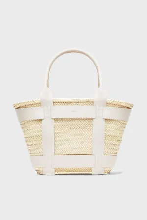 Off White Raffia Maxi Santorini Bag