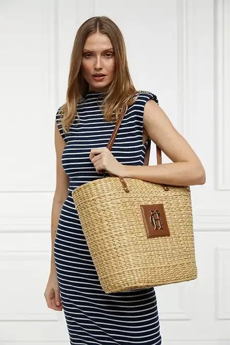 Paloma Straw Tote (Natural Tan)