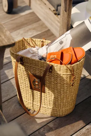 Paloma Straw Tote (Natural Tan)