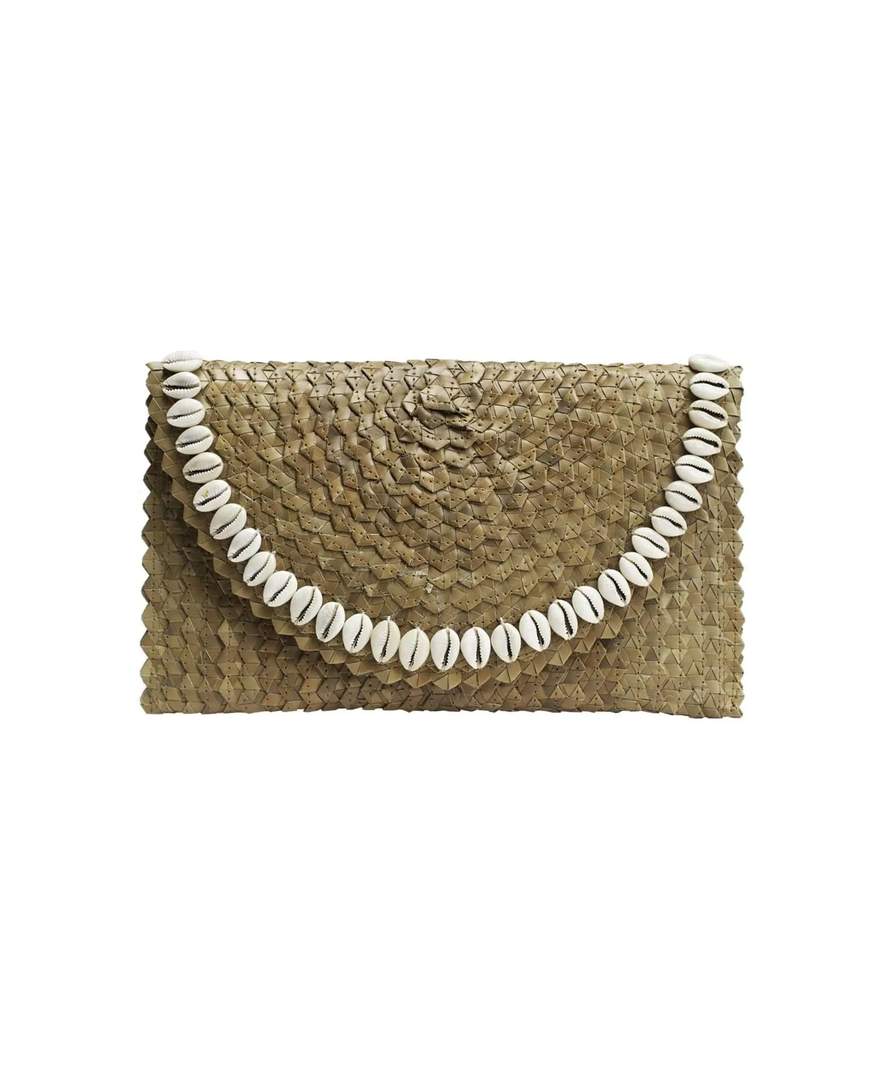 Pandegelang Raffia Seashell Clutch by FutureBrandsGroup