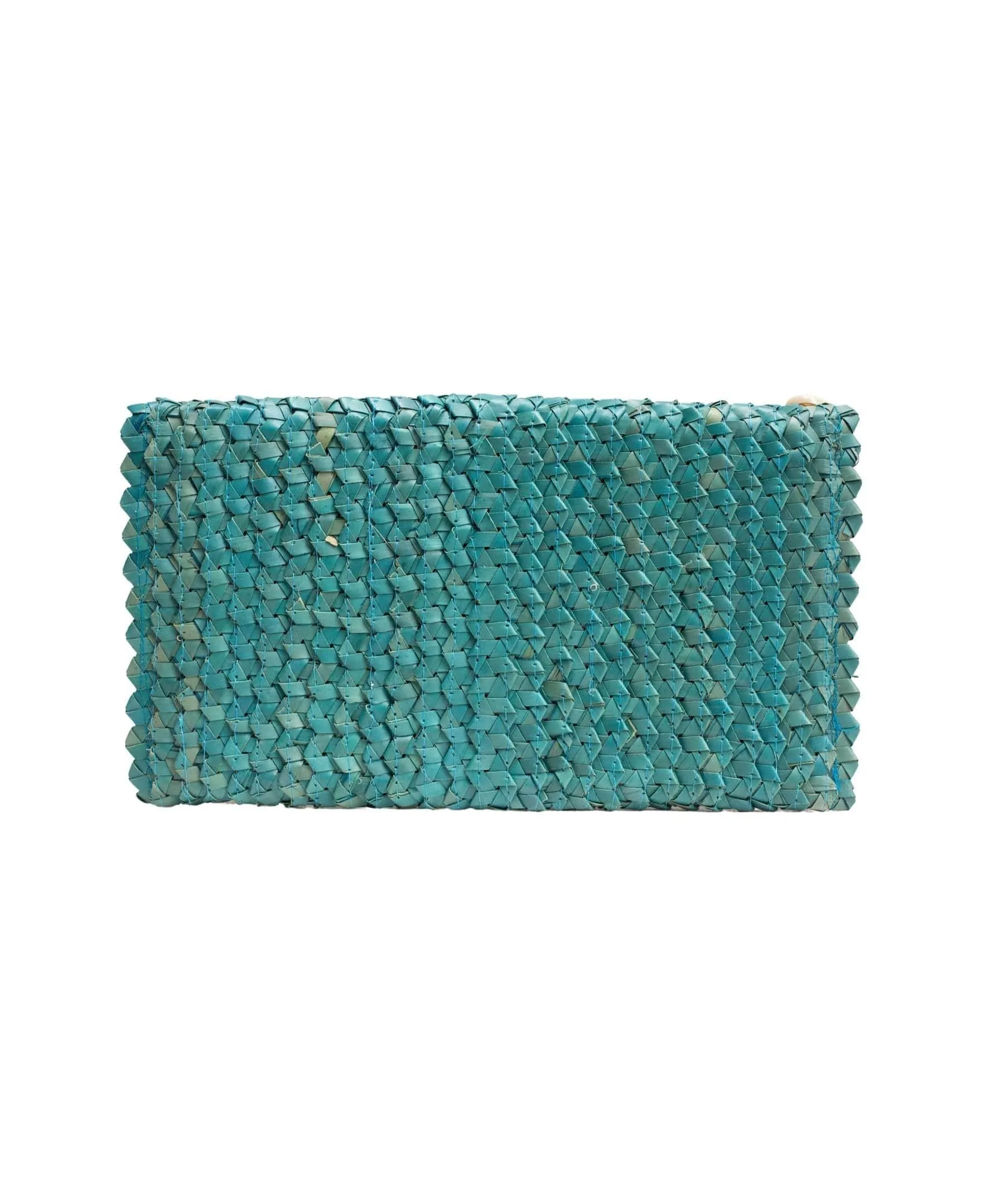 Pandegelang Raffia Seashell Clutch