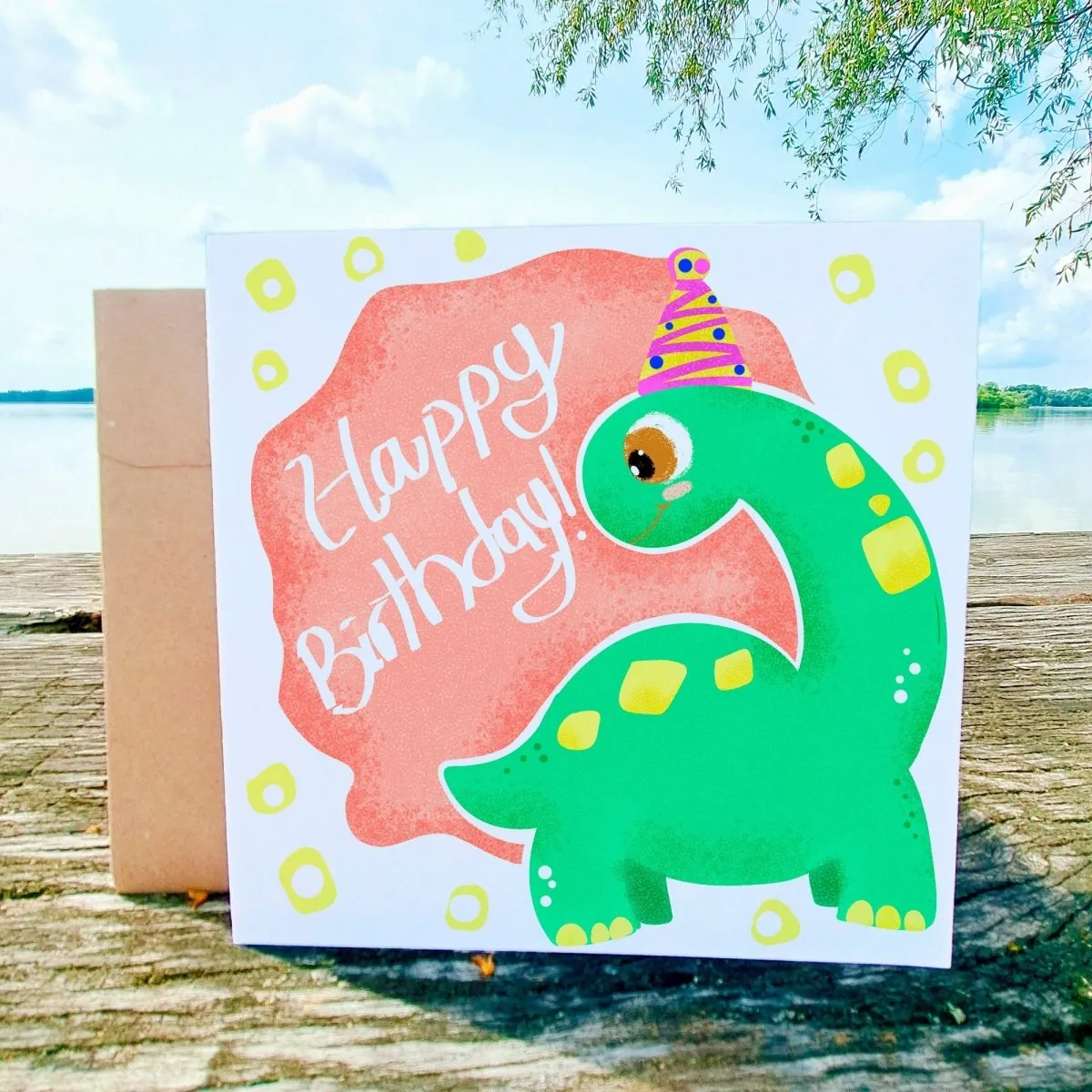 Personalized Dinosaur Birthday Card for Boys, Handmade First Birthday Card for Son, Nephew, Grandson