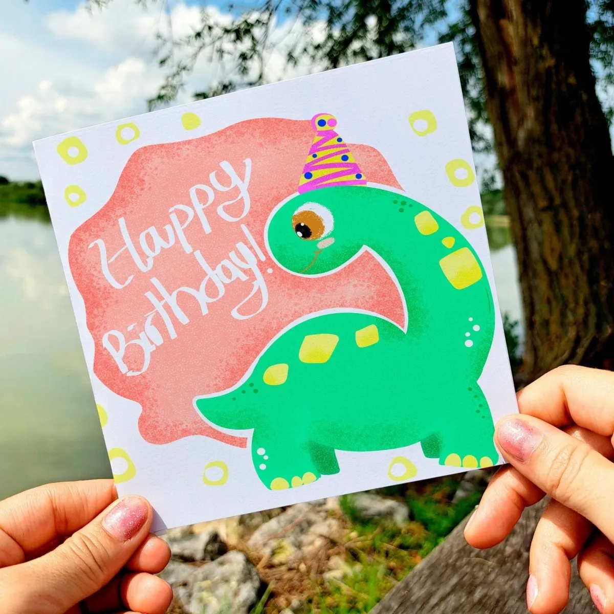 Personalized Dinosaur Birthday Card for Boys, Handmade First Birthday Card for Son, Nephew, Grandson