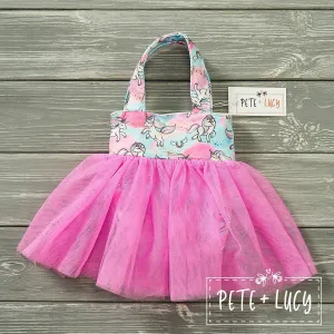 PETE   LUCY Unicorn Dreams Little Girl Ruffle Tutu Bucket Purse