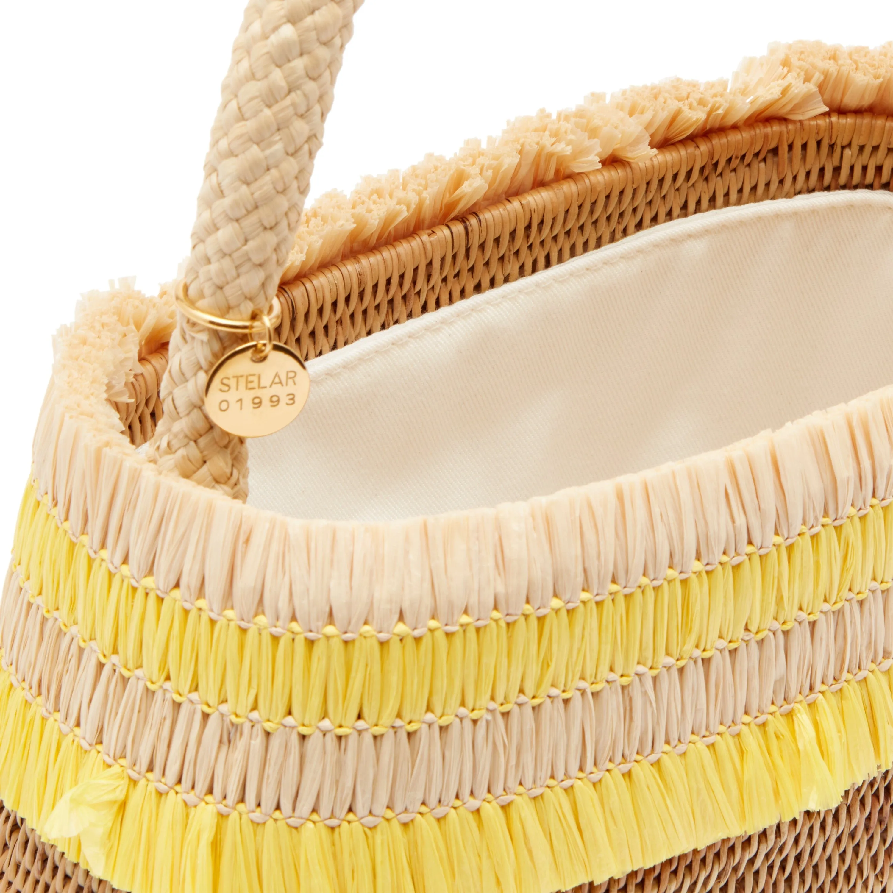 Raha Handwoven Atta Vegan Oval Handbag | Sunshine Yellow