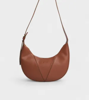 River Vegan Bio-Based Bamboo Leather Hobo Bag in Brown