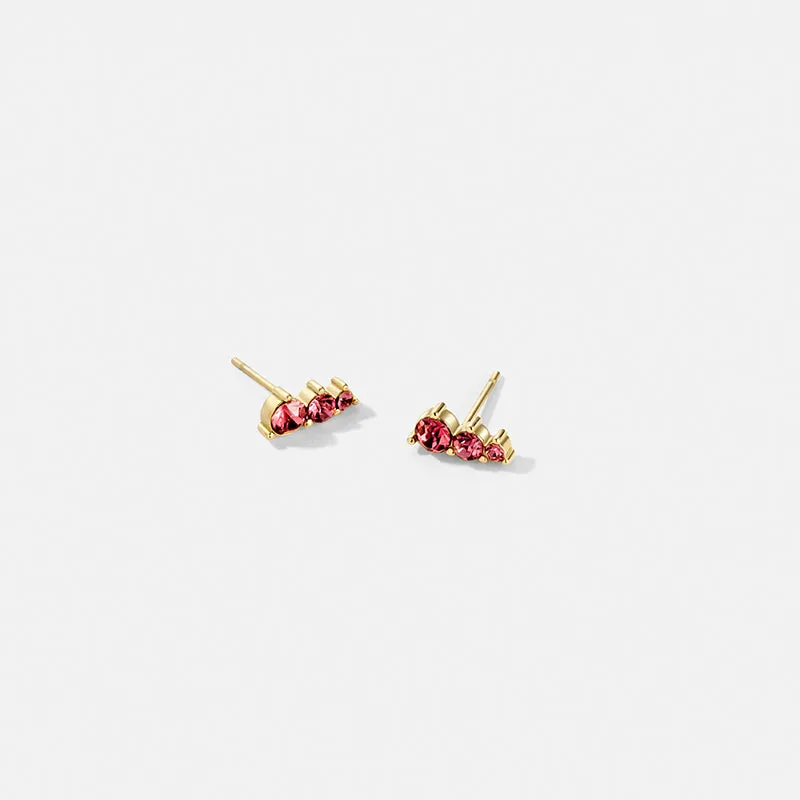 Ruby Trio Studs