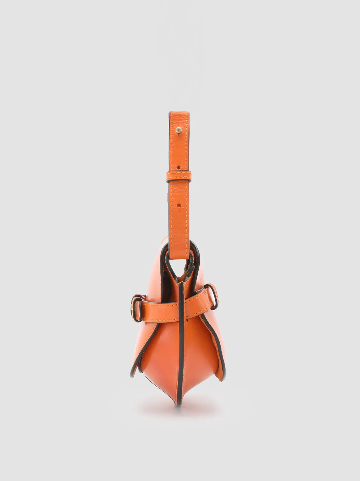 SADDLE 04 - Orange Leather Crossbody Bag