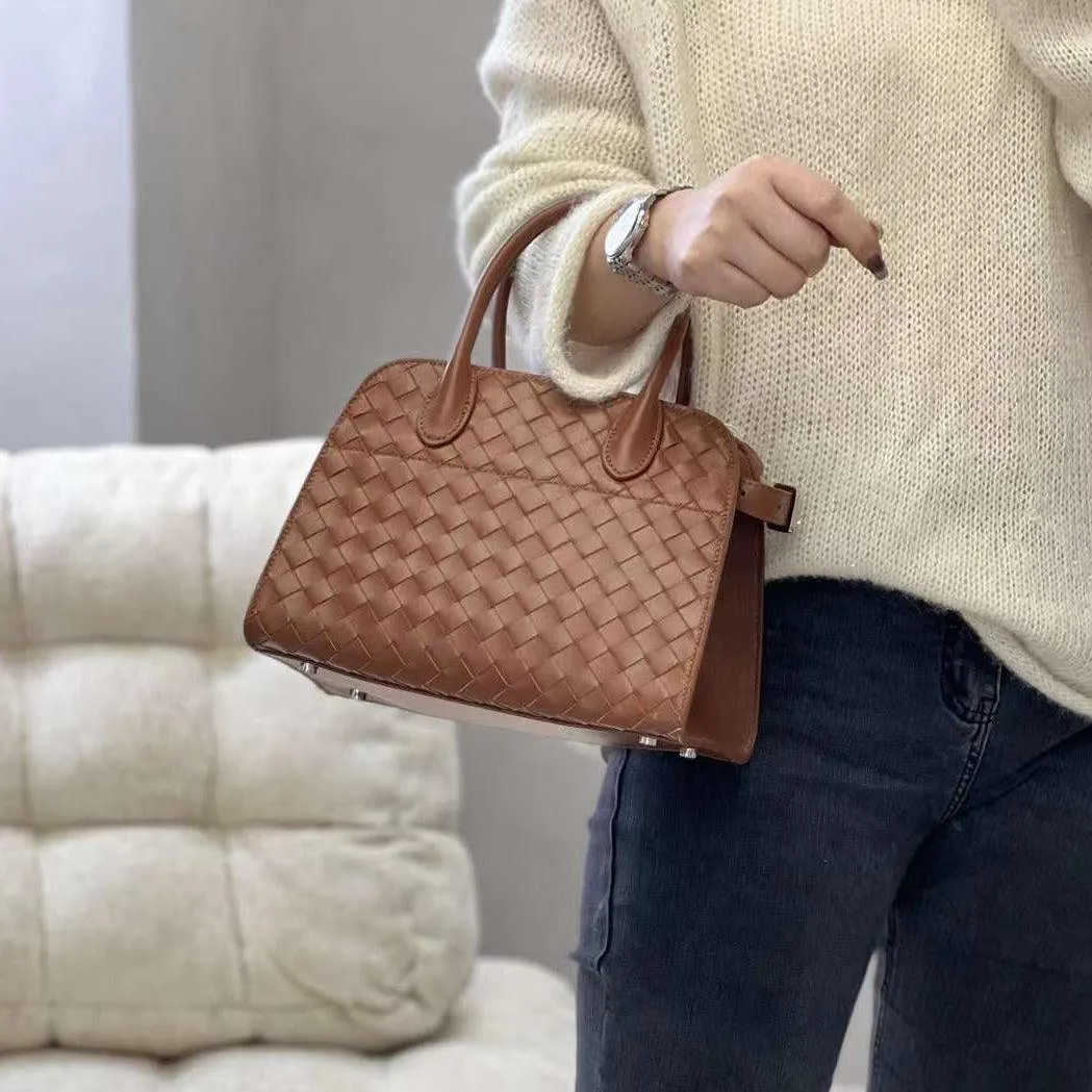 Sheepskin Leather Woven Bag, Women Lambskin Leather Handbag, Luxury Designer Bag, Italian Leather Classic Crossbody Bag, Minimalist Leather Purse