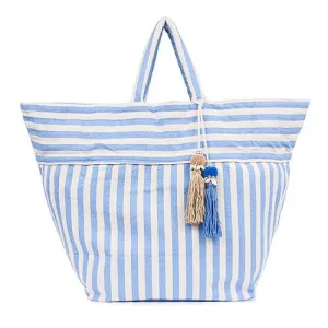 Sky Striped Beach Tote