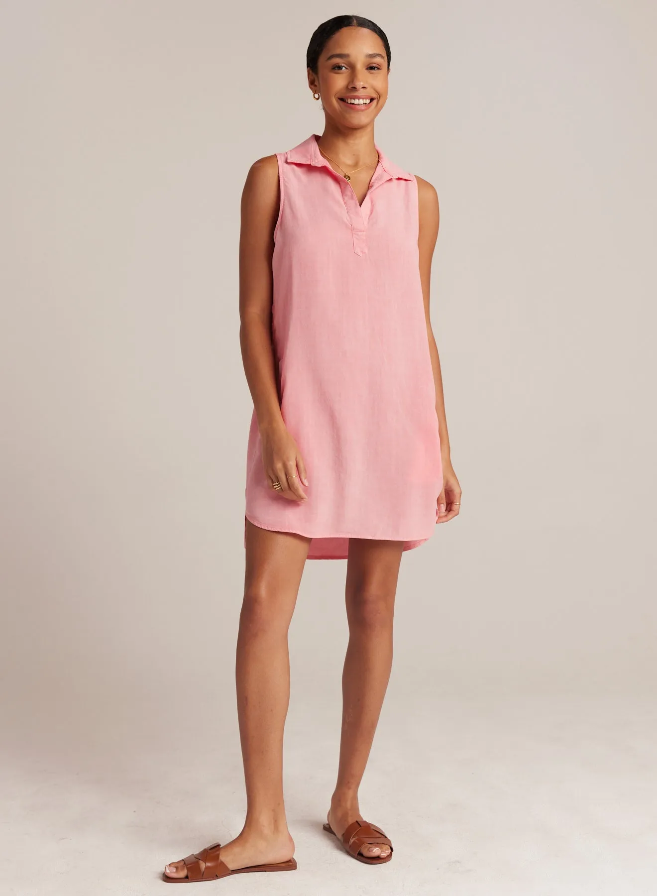 Sleeveless A-Line Dress - Blossom Pink