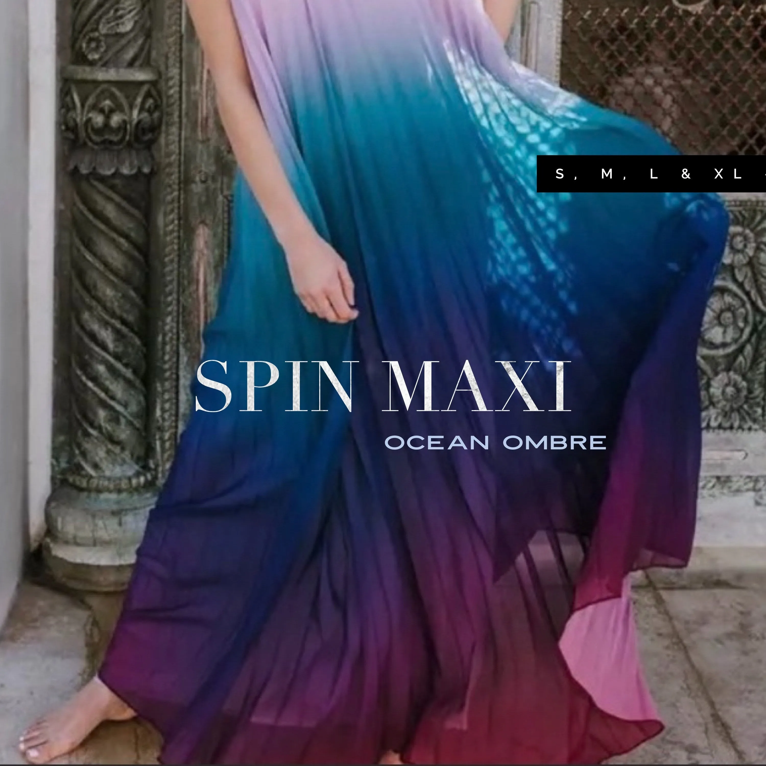 spin maxi halter Bonfire Ombré yellow pink coral red purple gradient / Ocean Ombré lavender lilac violet royal blue magenta beach DRESS S-XL