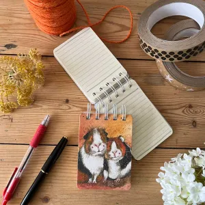 SSN58 Guinea Pigs Small Spiral Notepad By Alex Clark Art