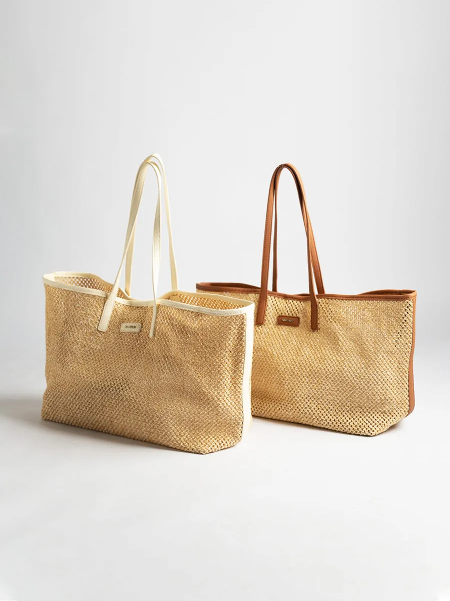 Sylvia Raffia Tote Bag