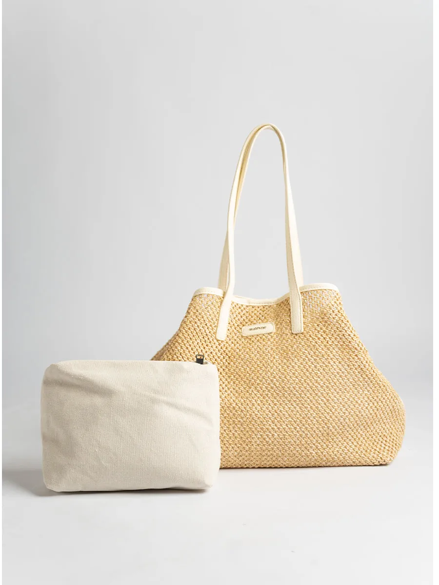 Sylvia Raffia Tote Bag