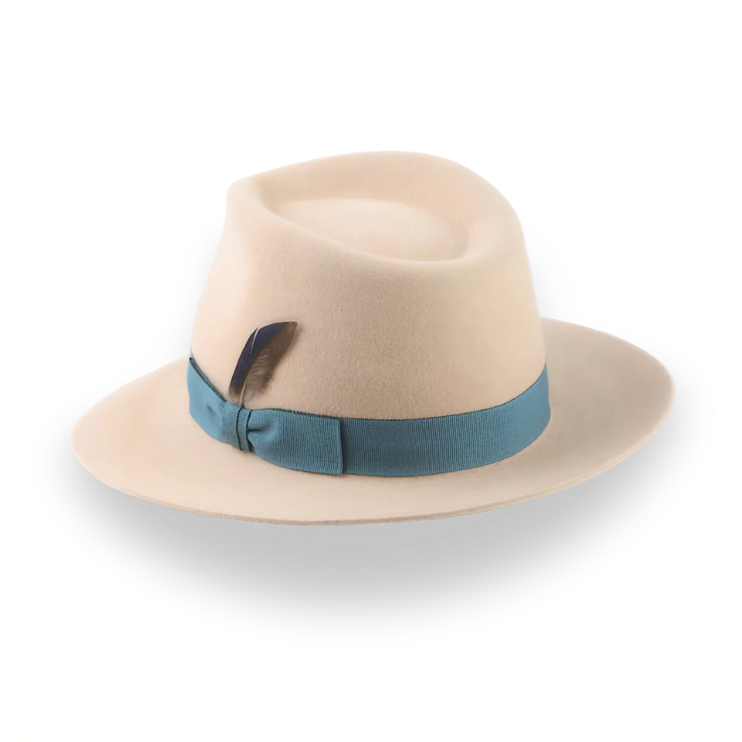 Tan Fedora for Men In Exclusive Crown Shape | The Drake