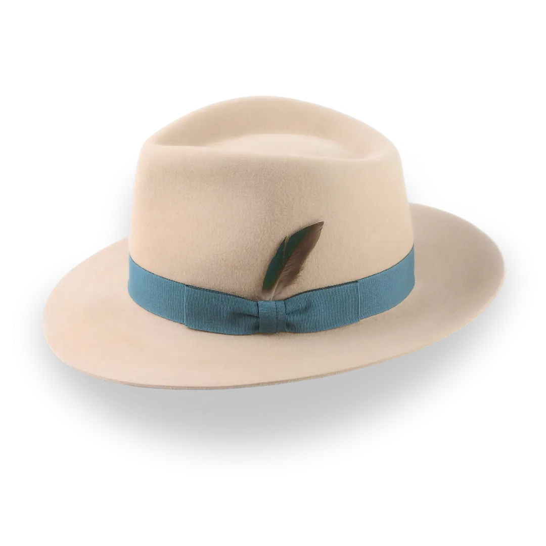 Tan Fedora for Men In Exclusive Crown Shape | The Drake