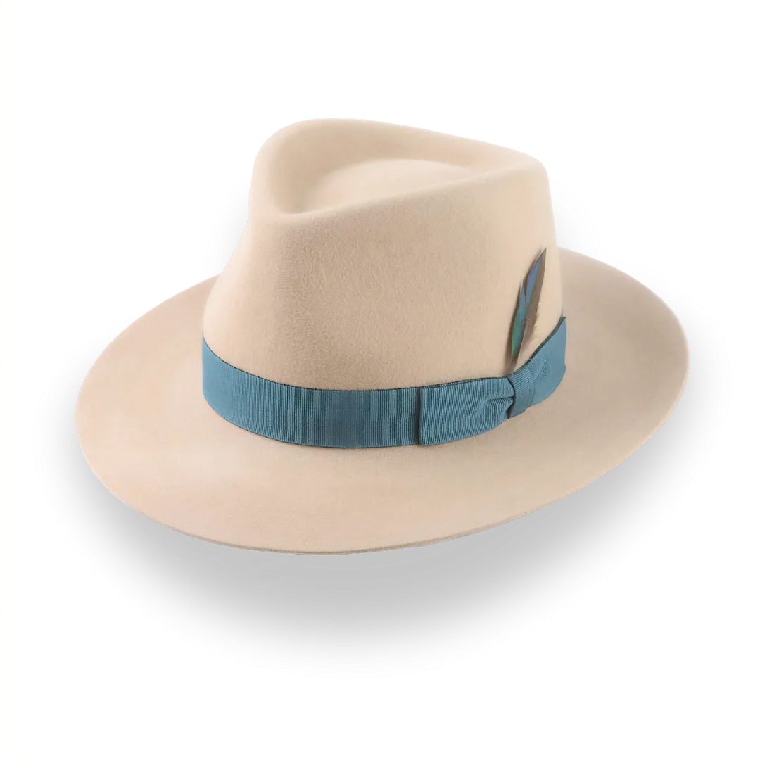 Tan Fedora for Men In Exclusive Crown Shape | The Drake