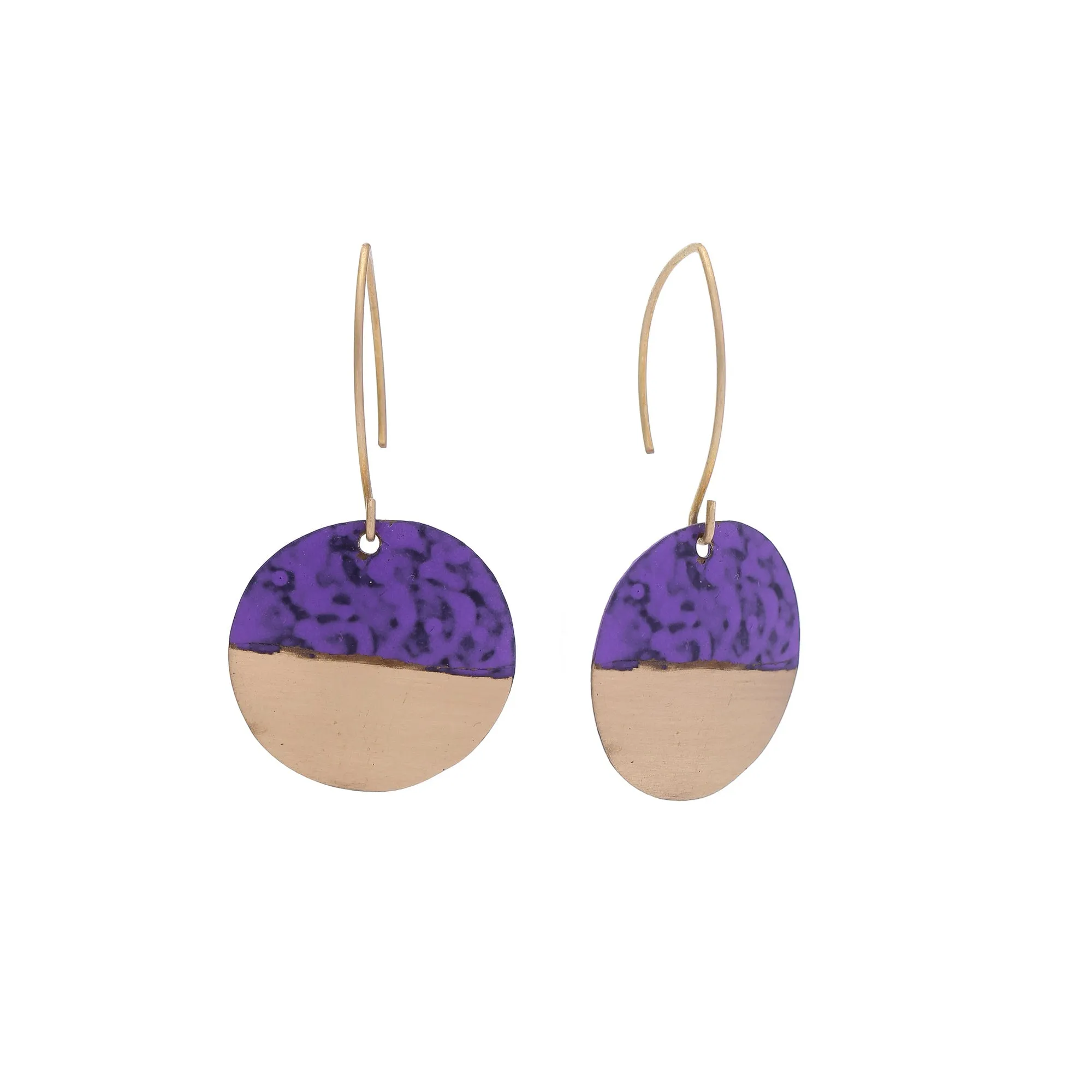 Umang earrings, purple - Wholesale