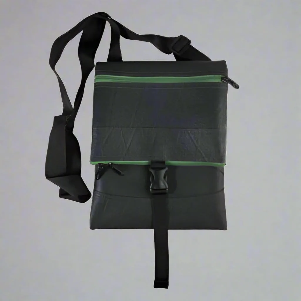 Upcycled Rubber Crossbody Bag - Unique and Sustainable