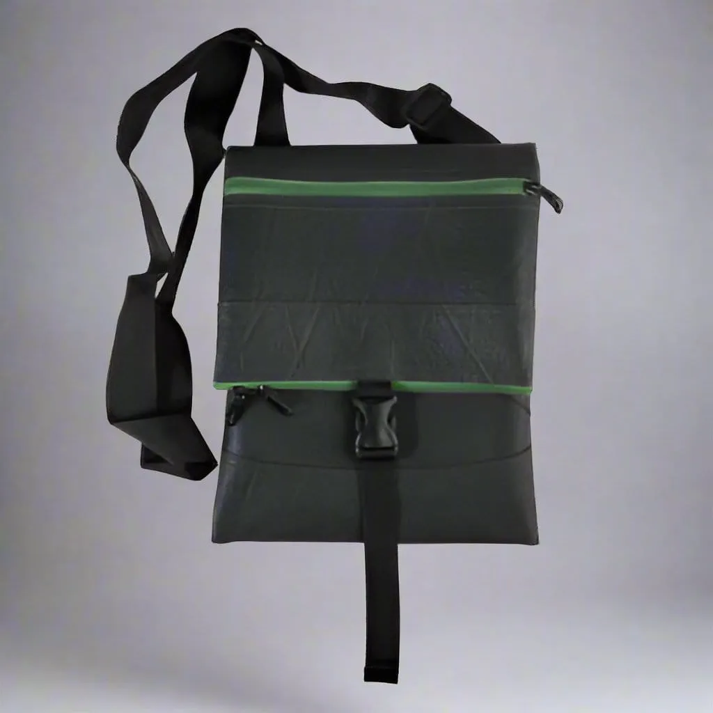 Upcycled Rubber Crossbody Bag - Unique and Sustainable