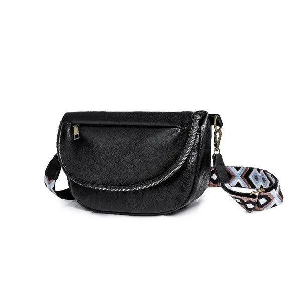 Vintage Vegan Leather Crossbody Bag