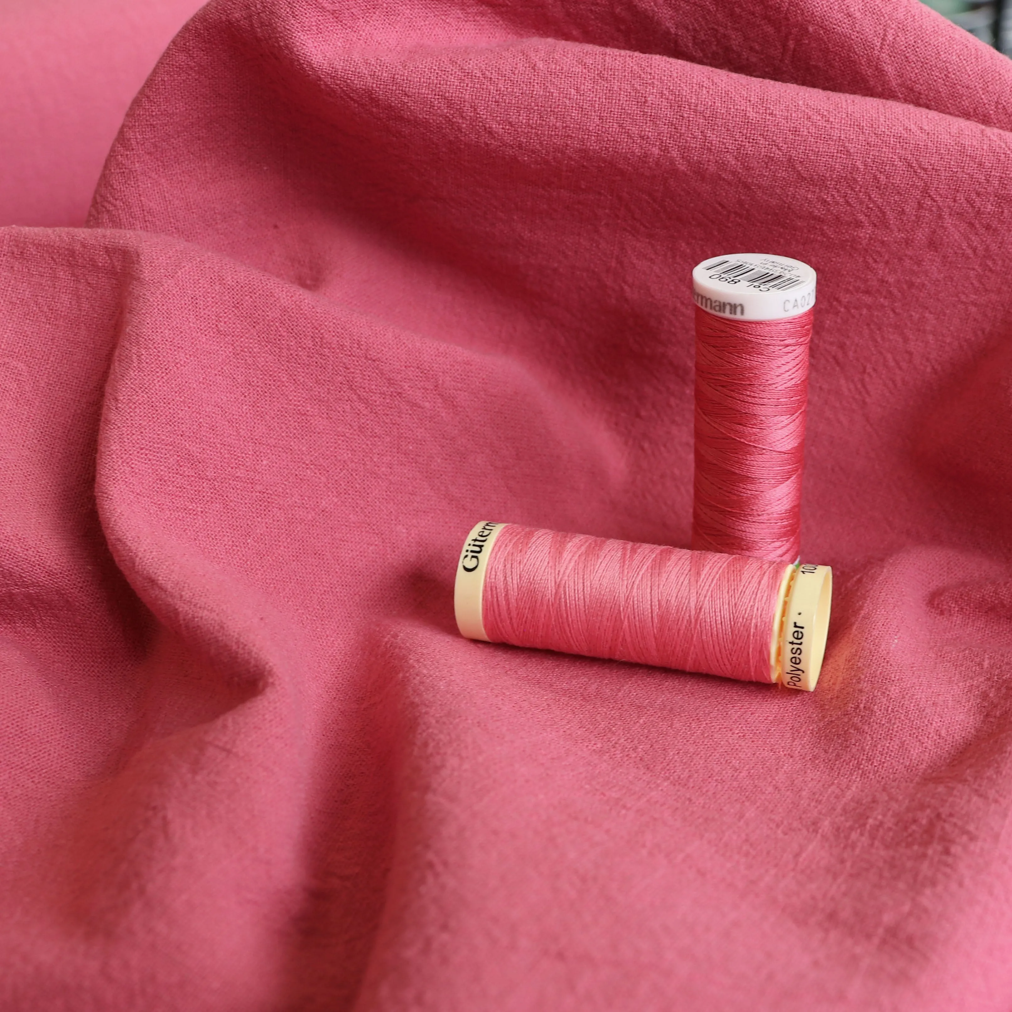 Washed Vintage Cotton - Raspberry Pink