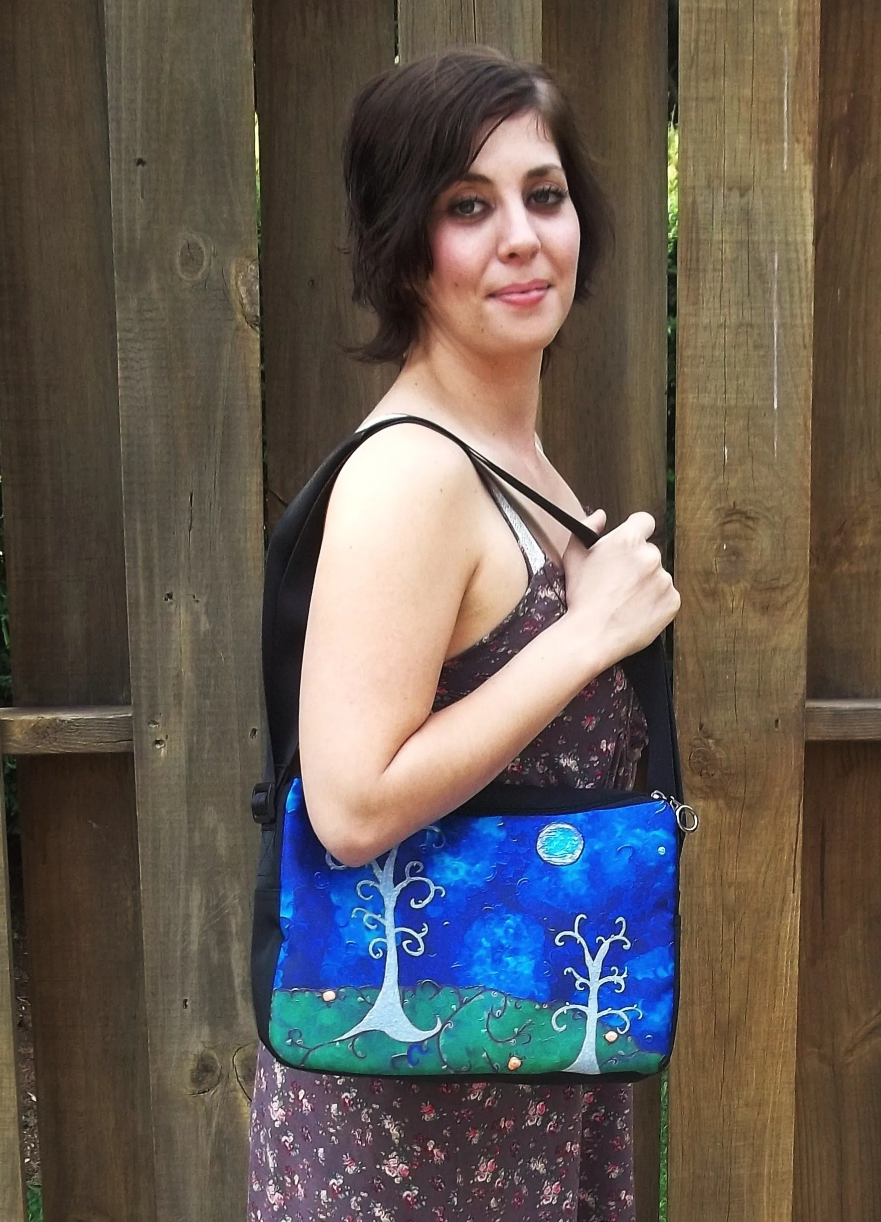 Whimsical Trees Signature Messenger Bag - The Couple