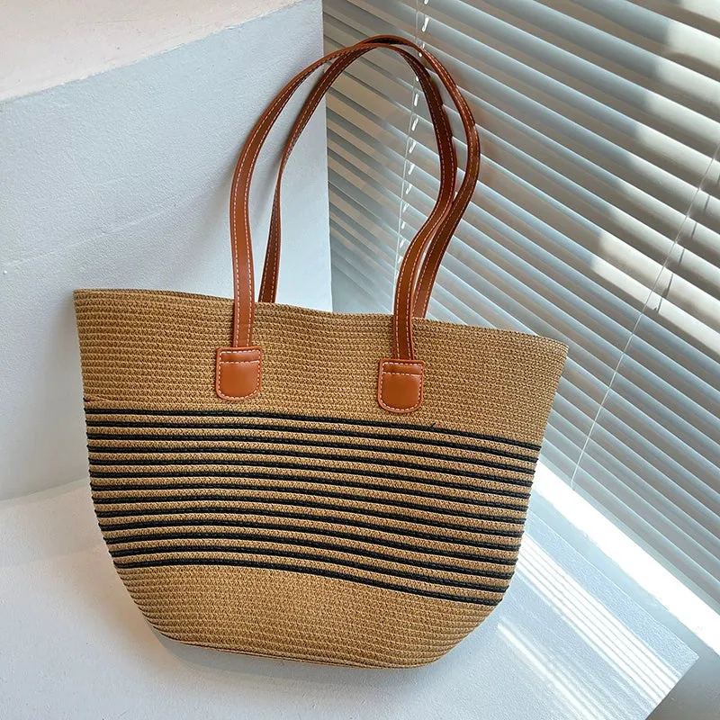 Women's Bag Vacation Style Seaside Summer Straw Woven Bag