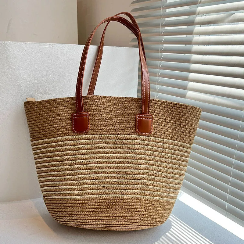 Women's Bag Vacation Style Seaside Summer Straw Woven Bag