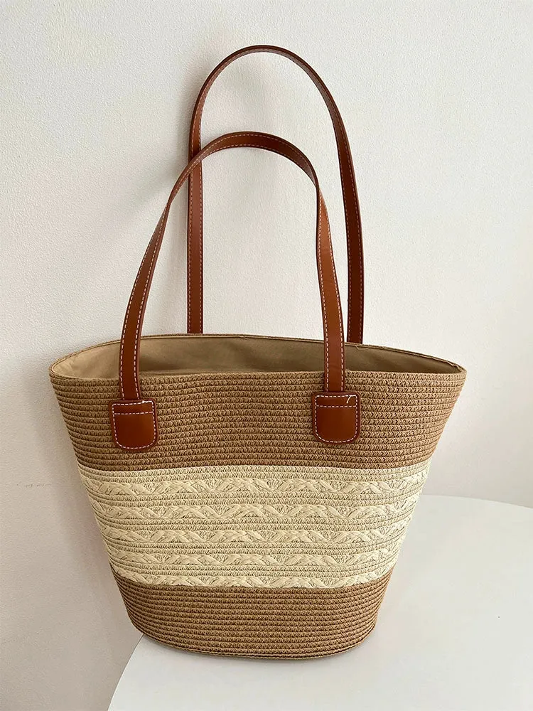 Women's Bag Vacation Style Seaside Summer Straw Woven Bag