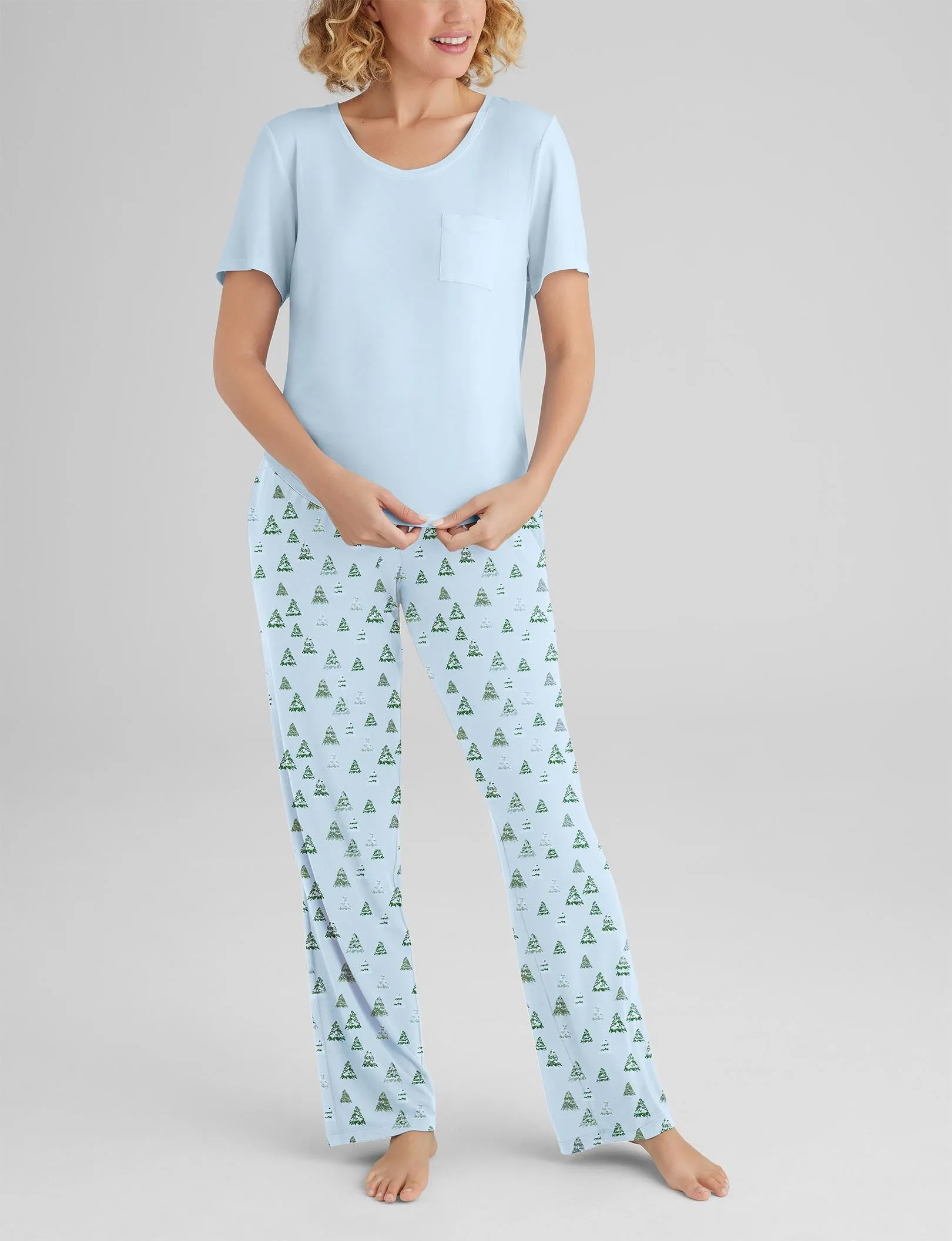 Women's Second Skin Sleep Pocket Tee & Pant Set