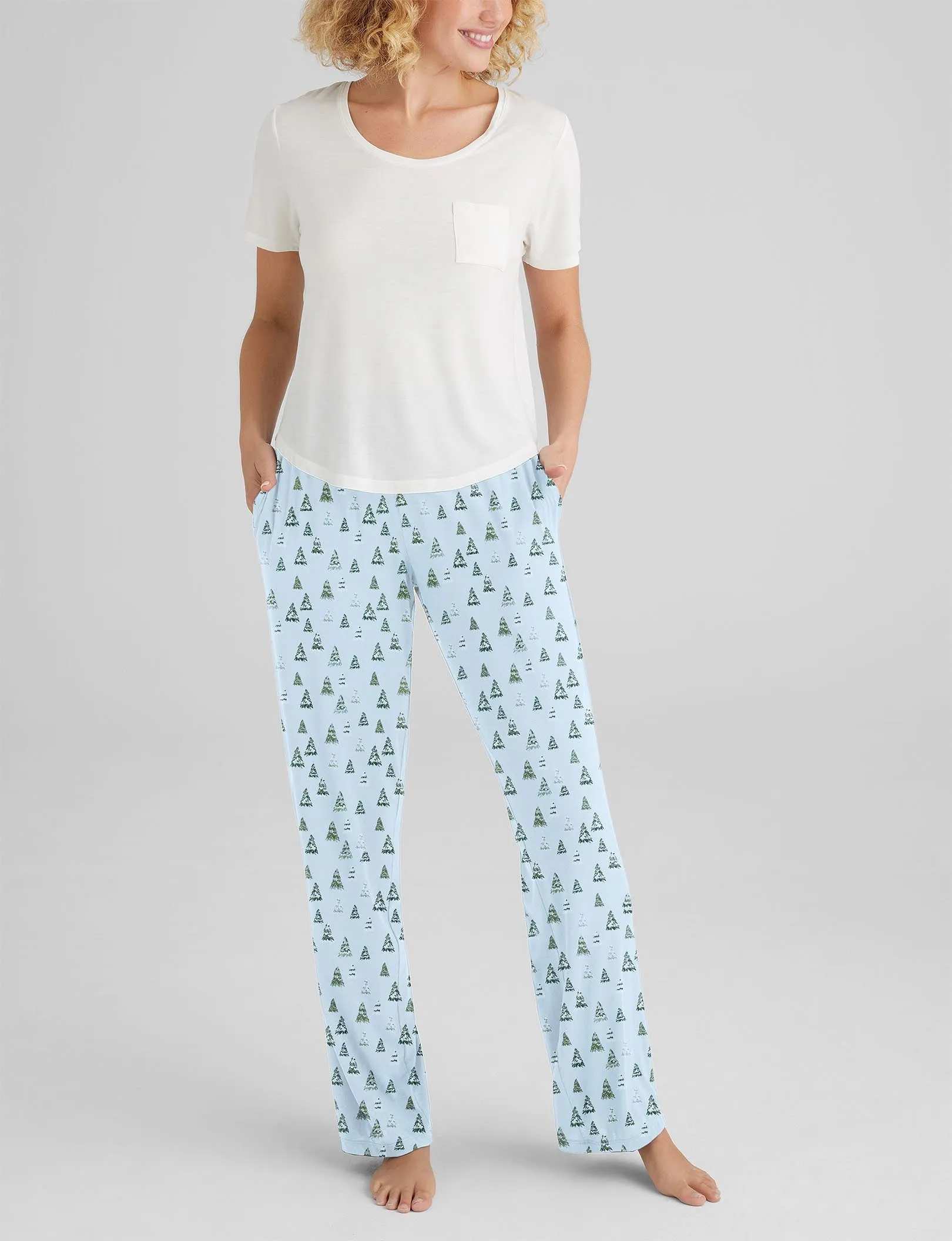 Women's Second Skin Sleep Pocket Tee & Pant Set