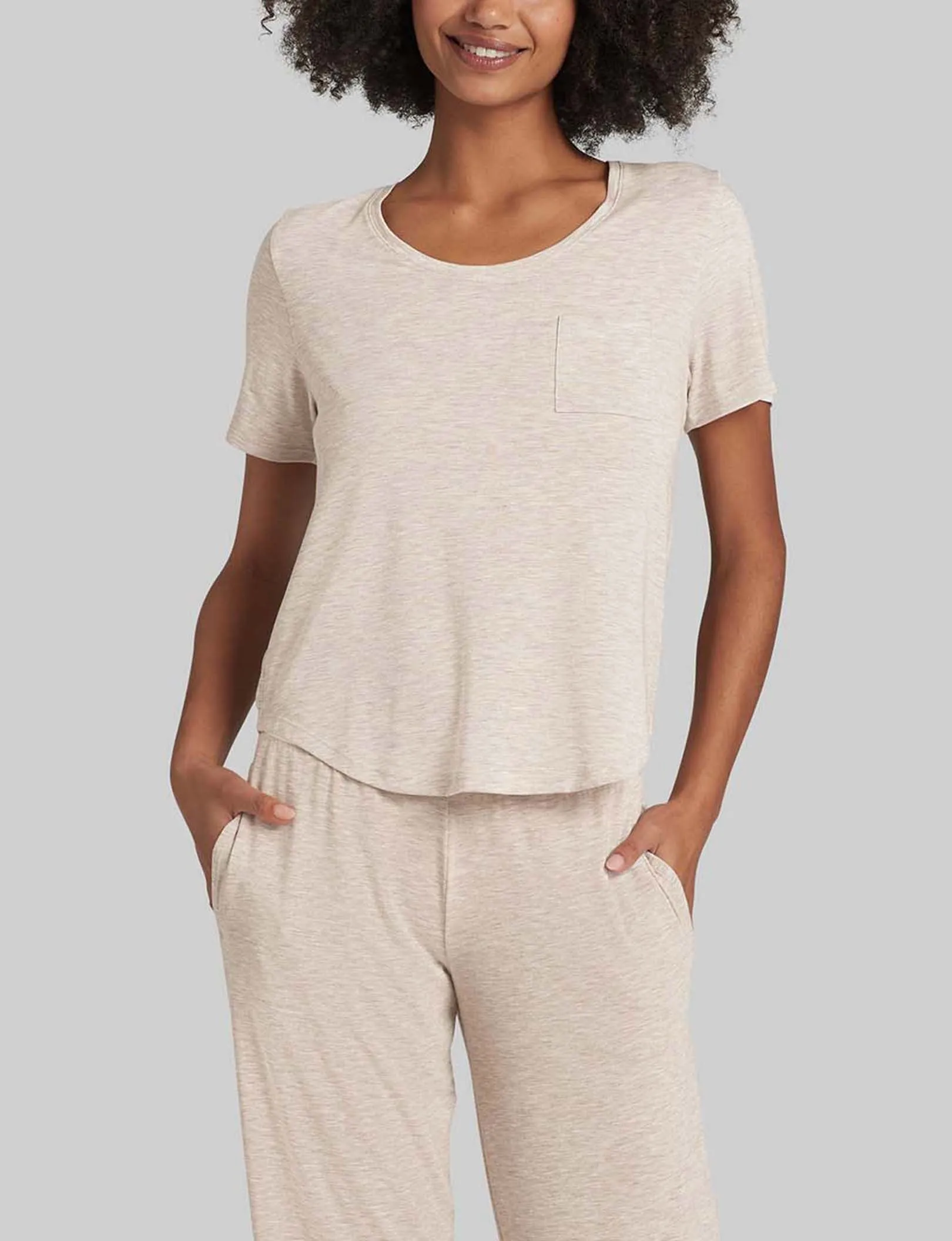 Women's Second Skin Sleep Pocket Tee & Pant Set