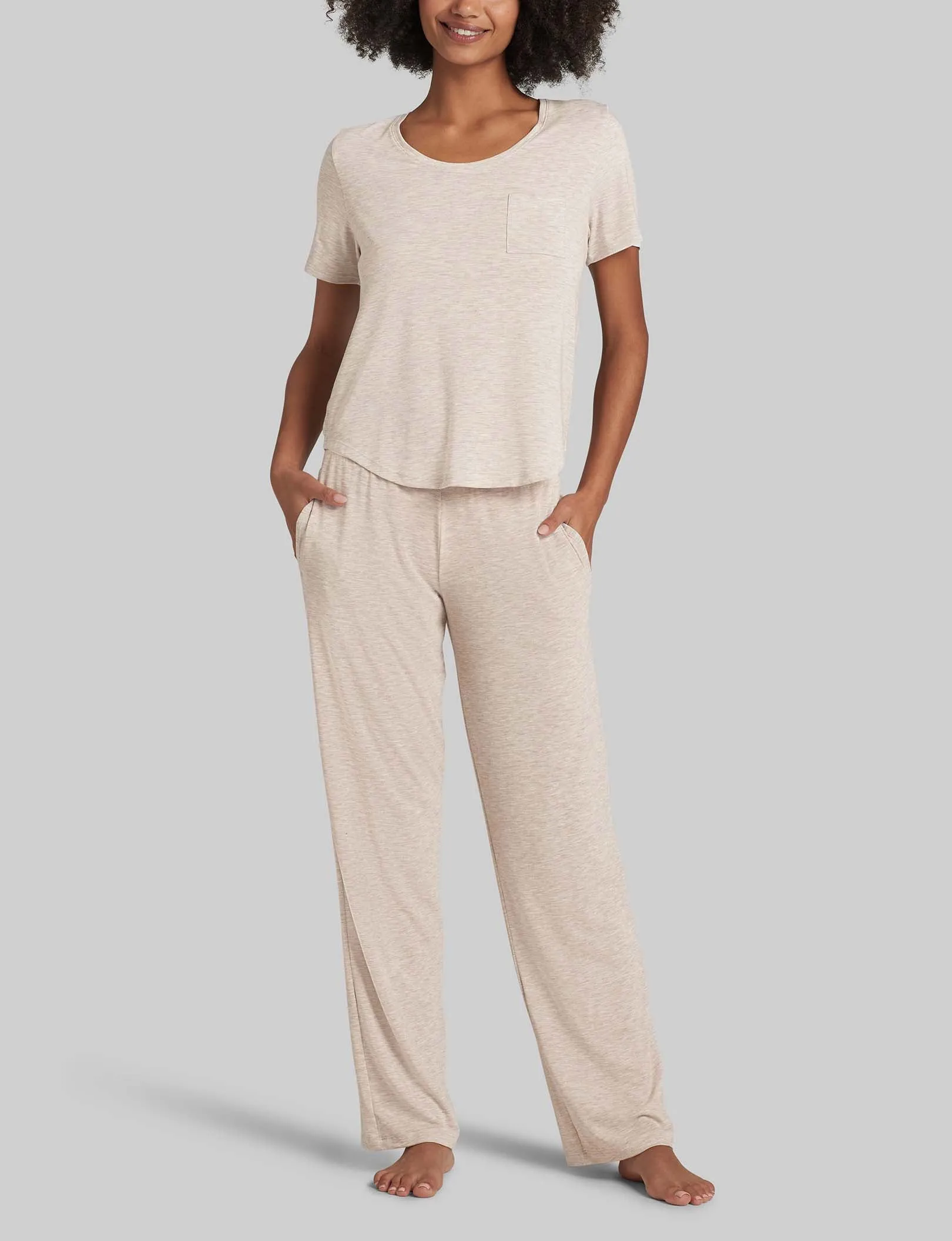 Women's Second Skin Sleep Pocket Tee & Pant Set